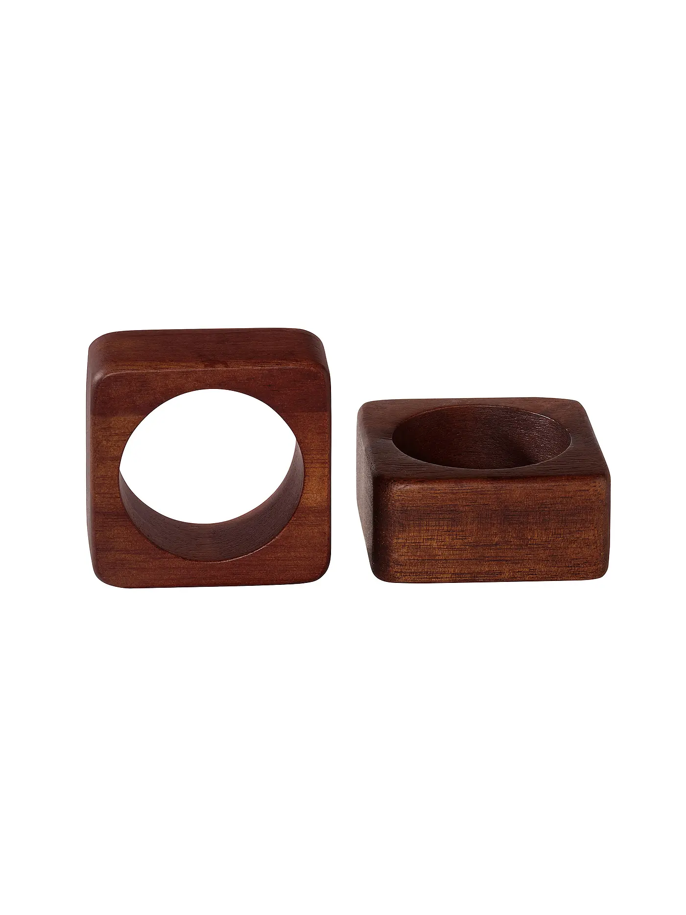 ASA SELECTION | Serviettenringe 2er Set eckig/glatt Akazienholz | 